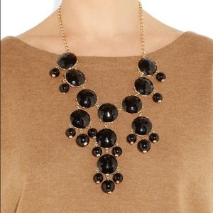 J. Crew Black and Gold Statement Necklace